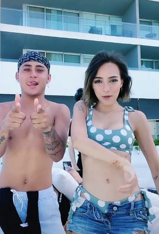 3. Cute Audrey Ochoa in Polka Dot Bikini Top