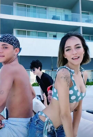 4. Cute Audrey Ochoa in Polka Dot Bikini Top