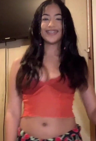 1. Sweetie Aya Tanjali in Orange Crop Top