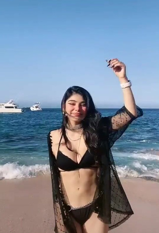 3. Sexy Aylin Criss in Black Bikini at the Beach