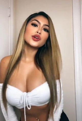 1. Dazzling Desiree Montoya Shows Cleavage in Inviting White Crop Top