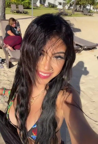 1. Cute Desiree Montoya in Bikini Top at the Beach