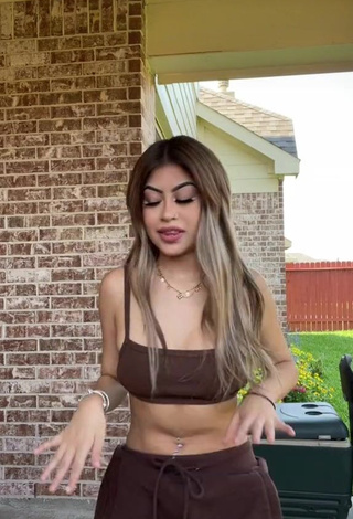 1. Desirable Desiree Montoya in Brown Crop Top