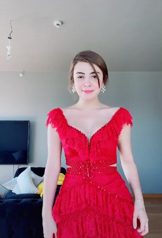 1. Hot Ece in Red Dress