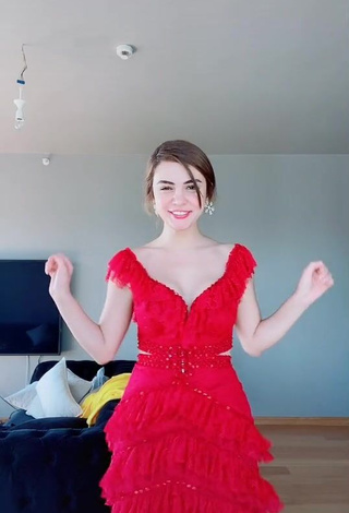 Hot Ece in Red Dress