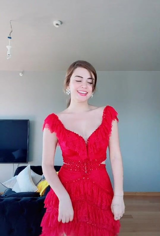 3. Hot Ece in Red Dress