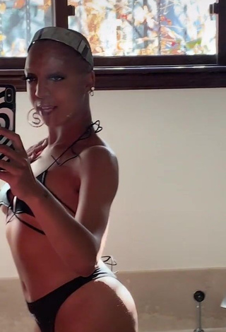 Hot EyeAmKi in Black Mini Bikini