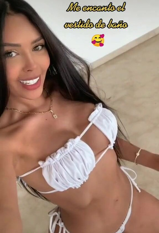 1. Fine Franjomar Shows Cleavage in Sweet White Bikini