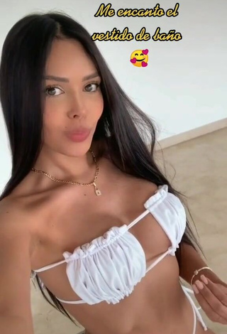 2. Fine Franjomar Shows Cleavage in Sweet White Bikini