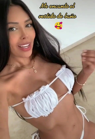 3. Fine Franjomar Shows Cleavage in Sweet White Bikini