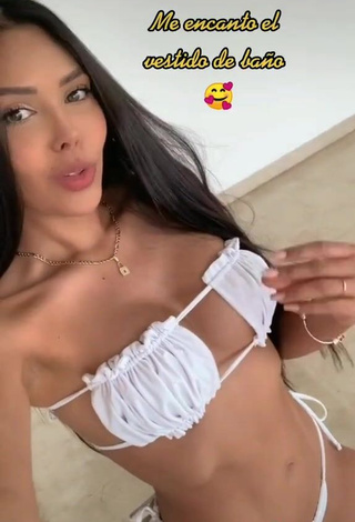 4. Fine Franjomar Shows Cleavage in Sweet White Bikini