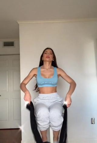 Really Cute Georgina Mazzeo Shows Cleavage in Crop Top