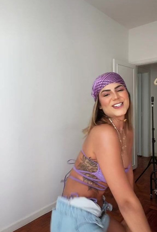 4. Amazing Hariany Nathália Almeida in Hot Purple Bikini Top