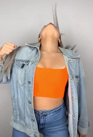 1. Hot Vanessa in Orange Crop Top