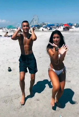 4. Sweetie Gabriellannalisa in Polka Dot Bikini at the Beach