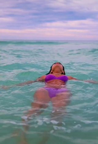 3. Seductive Gabriellannalisa in Violet Bikini in the Sea