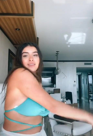 Sexy Kalani Hilliker Shows Cleavage in Blue Bikini Top and Bouncing Big Boobs