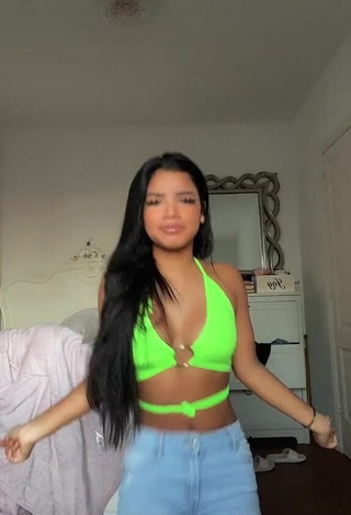 kerlytaaaaa in Nice Lime Green Crop Top