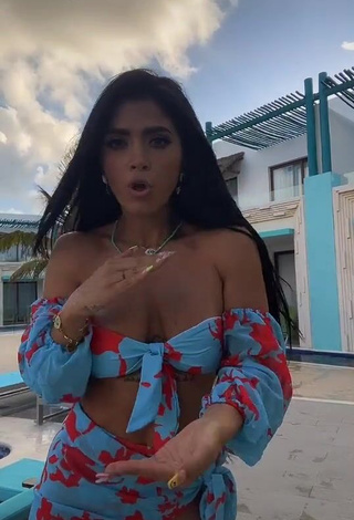 Lovely Kimberly Flores Shows Cleavage in Crop Top