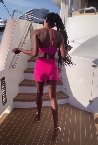 4. Hot Lala Milan in Firefly Rose Swimsuit on a Boat