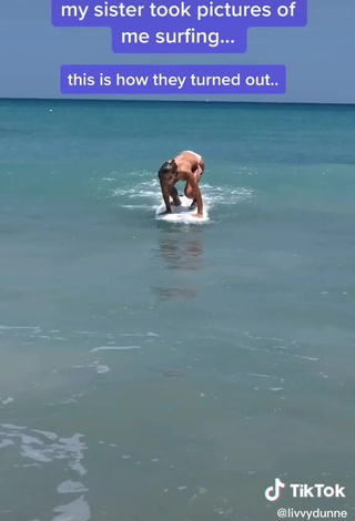 3. Sweet Olivia Dunne in Cute White Bikini at the Beach