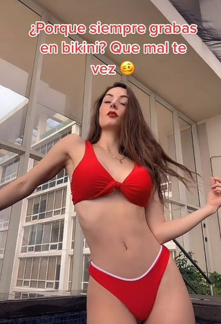 4. Andrea Caro Looks Attractive in Red Bikini