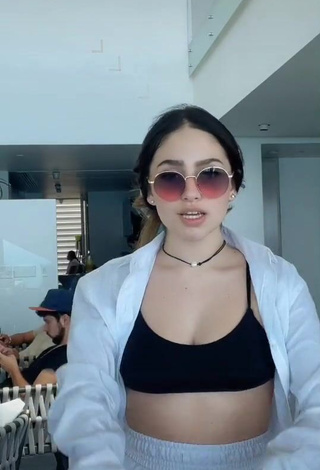 1. Sexy María Garza in Black Crop Top