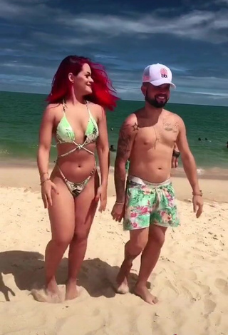 3. Mayca Delduque in Erotic Floral Bikini at the Beach