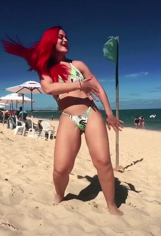 1. Magnificent Mayca Delduque in Floral Bikini at the Beach