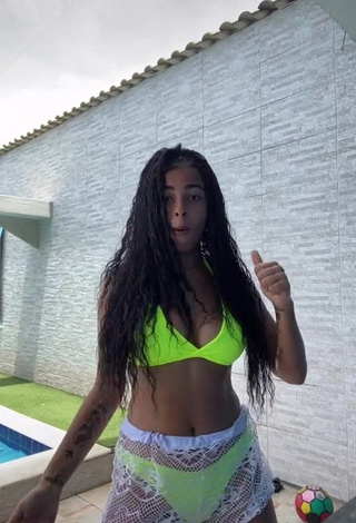 Desirable MC Lya in Lime Green Bikini