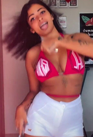4. Sexy MC Lya Shows Cleavage in Bikini Top and Bouncing Tits