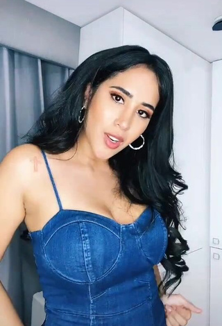 Sexy Melissa Paredes Shows Cleavage in Dress