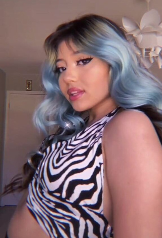 Sexy Miranda Rae in Zebra Crop Top