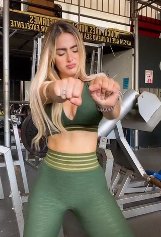 Sexy Nicolle Figueroa in Olive Leggings in the Sports Club and Bouncing Boobs