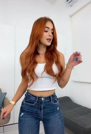 1. Desirable Nicolle Figueroa in White Crop Top