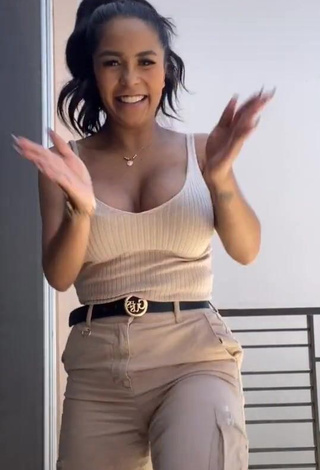 3. Hot Pao Castillo Shows Cleavage in Beige Top and Bouncing Big Tits