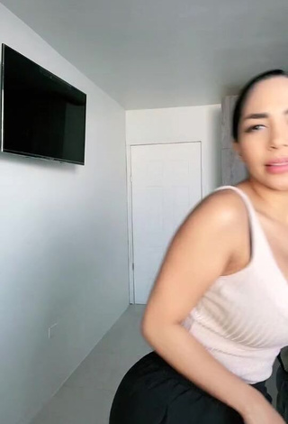 Cute Pao Castillo Shows Cleavage in Grey Top and Bouncing Big Breasts