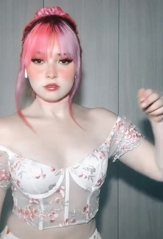 4. Hot Poli Сoloridas in Floral Corset and Bouncing Boobs