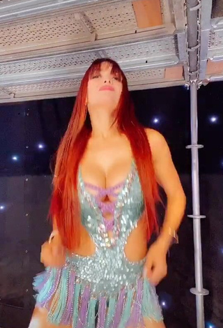 1. Sexy Rosángela Espinoza Shows Cleavage in Dress