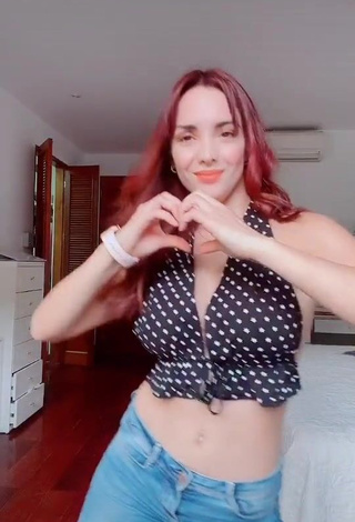 1. Lovely Rosángela Espinoza in Polka Dot Crop Top