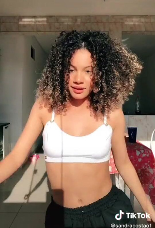 4. Sweet Sandra Costa in Cute White Crop Top