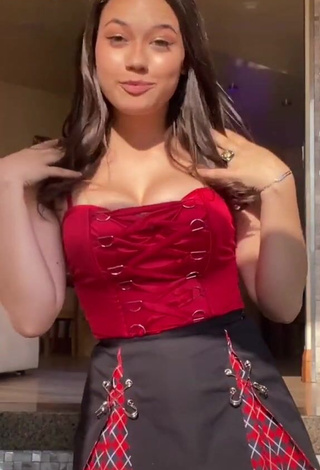 1. Hot Sofia Gomez in Skirt and Bouncing Big Tits