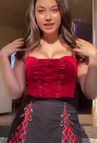 Hot Sofia Gomez in Skirt and Bouncing Big Tits