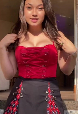 3. Hot Sofia Gomez in Skirt and Bouncing Big Tits