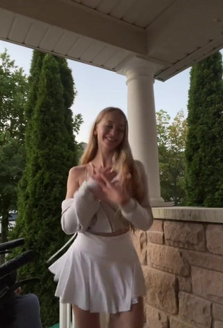 Hot Sophia Diamond in White Skirt