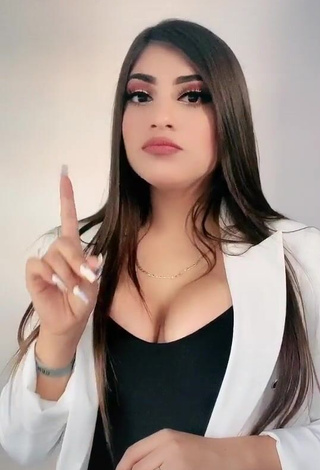 3. Sexy Andrea Zúñiga Shows Cleavage in Black Top