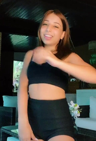 3. Hot Taby Carvalho in Black Crop Top