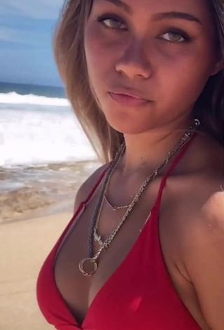 3. Hot Maile Hammahz in Red Bikini at the Beach