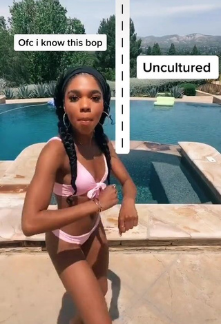 Teala Dunn in Erotic Pink Bikini at the Pool