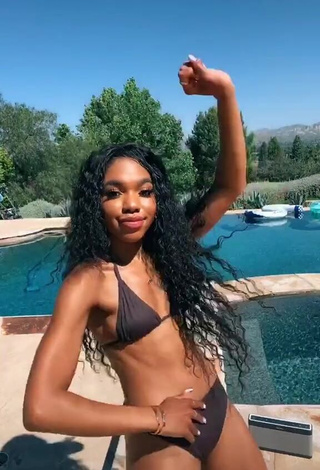 4. Teala Dunn in Sweet Black Bikini at the Pool